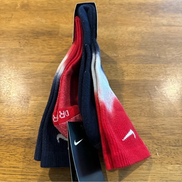 Nike Mens 2 Pair Crew Socks XL Red White Blue Patriotic Olympic DQ4046 902 New - Picture 4 of 6